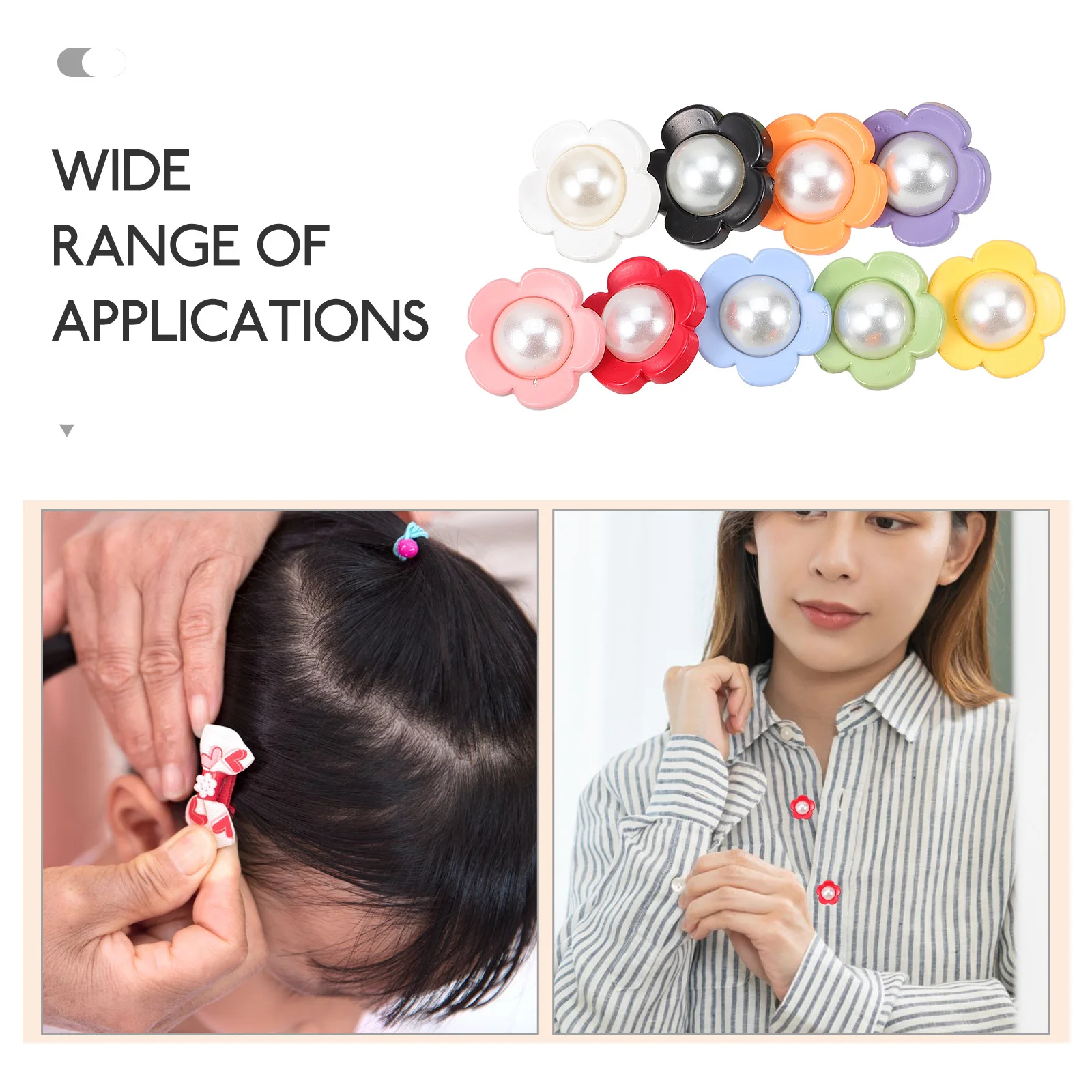 

36Pcs Mixed Color Flower Buttons for DIY Sewing Projects Pearl-Like Finish Craft Buttons for Headdress and Garment Decor