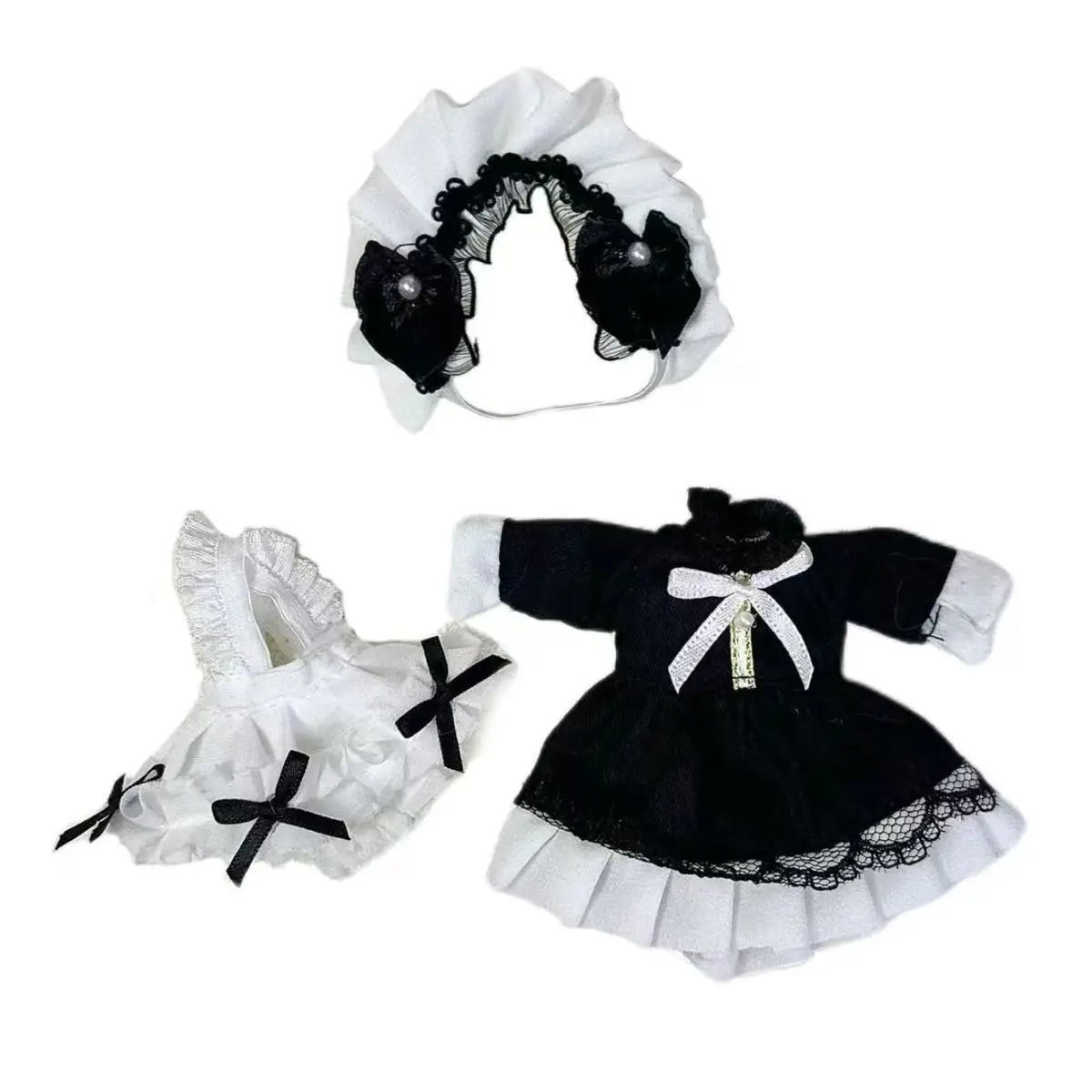 For Obitsu 11 Doll Lolita Maid Cute Dress Clothes Suit For OB11 Gsc 1/12 Bjd Body 16~17cm Doll Outfit Clothes Gift Idea