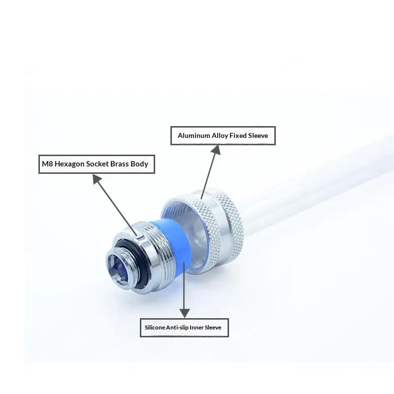 PC Water Cooling Hard Tube Fitting HYGKN-C14MM Quick Connector Anti Drop Silicone Gasket For DIY PC Water Cooling System