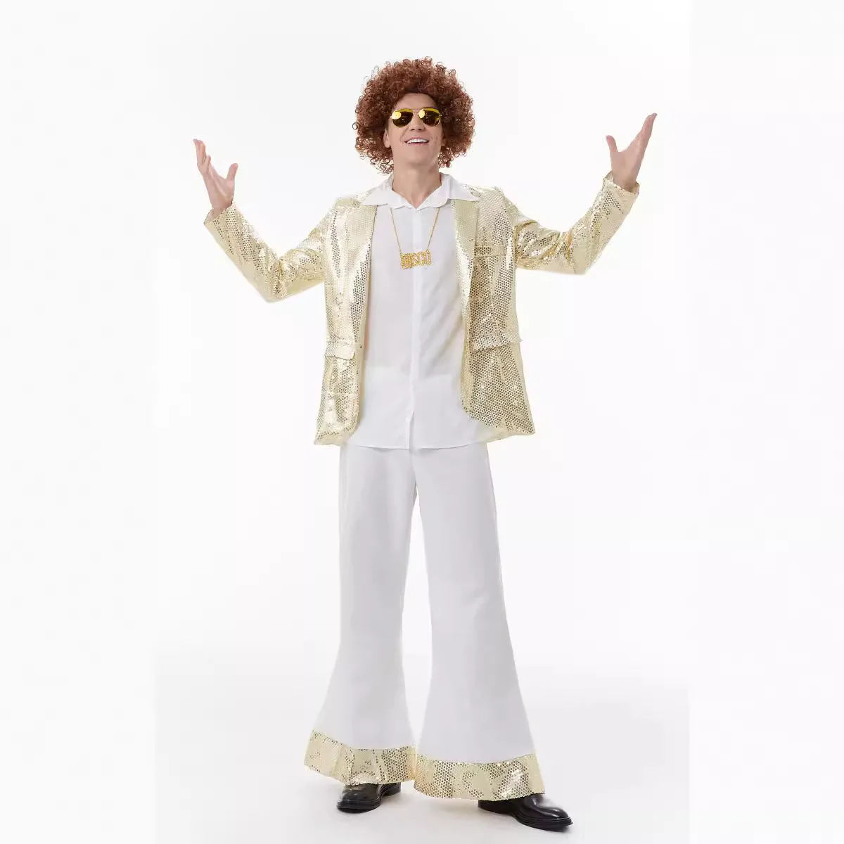 

Adult retro 70's disco costume couple costume bar club costume