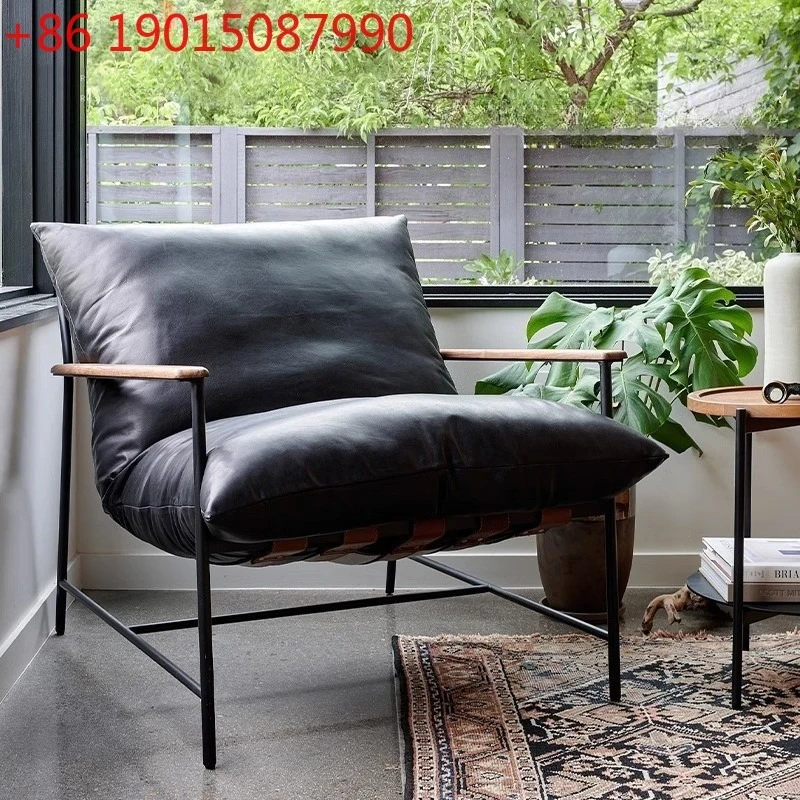 

Скандинавское кресло для отдыха, кремовое тканевое кресло для отдыха, гостиная, балкон, седло для отдыха, кожаное одноместное кресло-диван