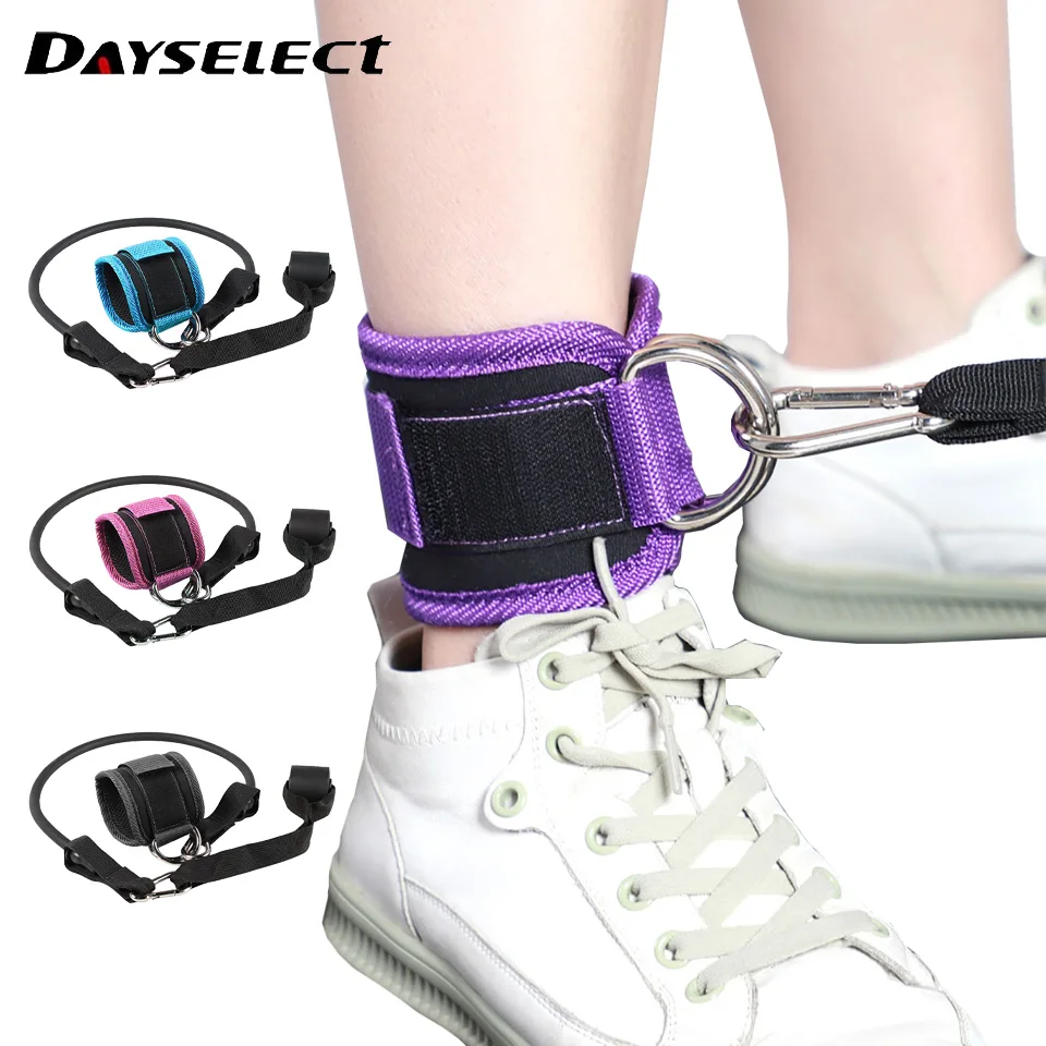 3Pcs/Set Ankle Strap Padded Double D-ring Adjustable Ankle Fitness Equipment Gym Weight Leg Training Brace Support Sport Safety