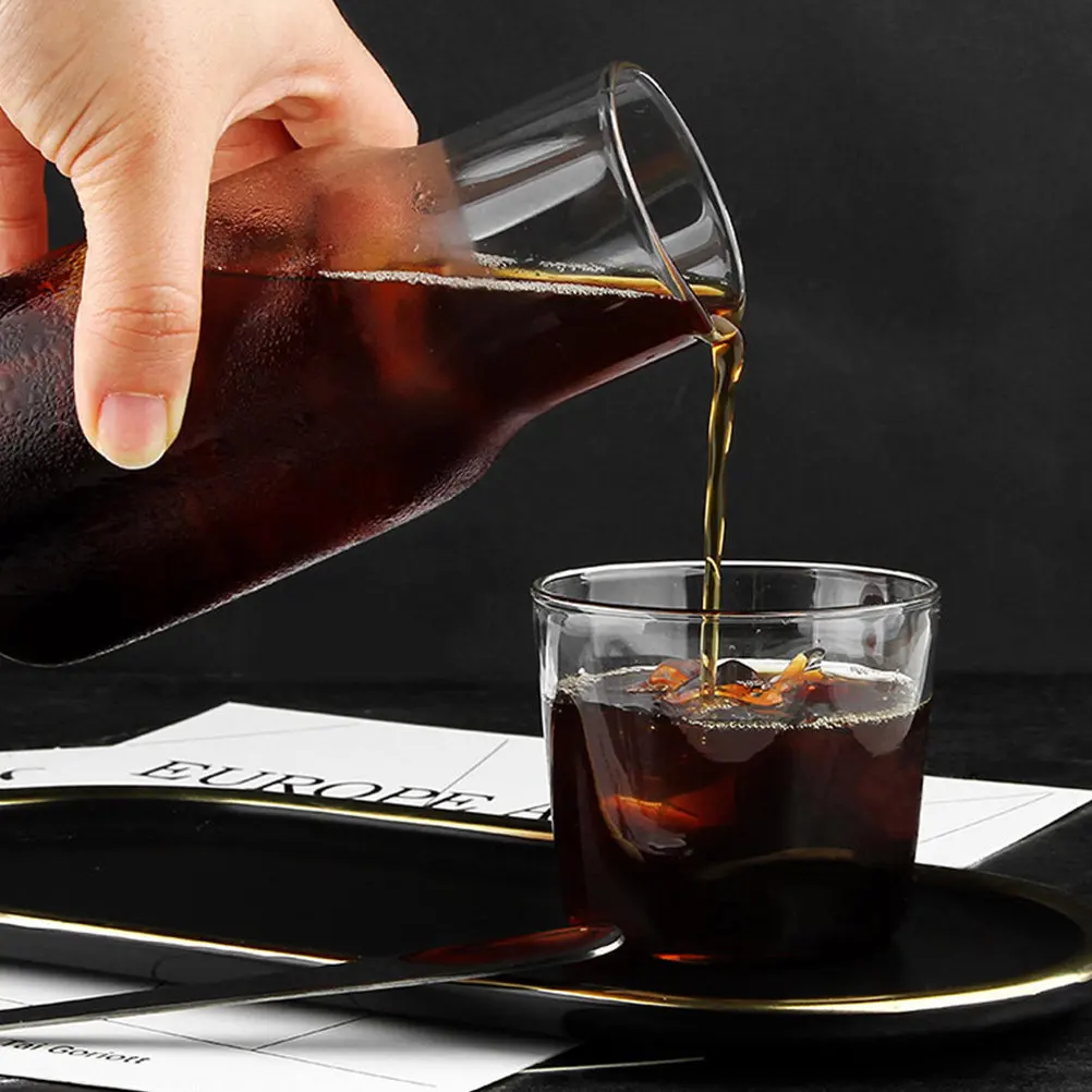 

Набор из 1 многофункционального стеклянного кувшина для воды, прозрачный бытовой кувшин для молока, контейнер для сока, аксессуар для дома, чашка для молока