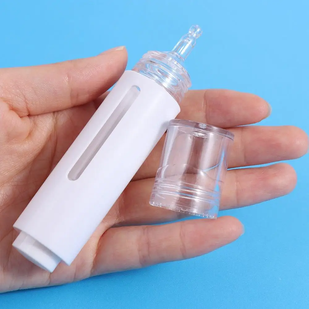 Empty Eye Cream Bottle Press Head Lotion bottling Essential Oil Dropper Bottle Transparent 15ml Water Light Needle Tube Women