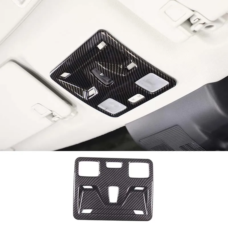 

For Ford Maverick 2022 ABS Matte Black/Carbon Fiber Car Front Reading Lamp Trim Frame Sticker Car Interior Accessories