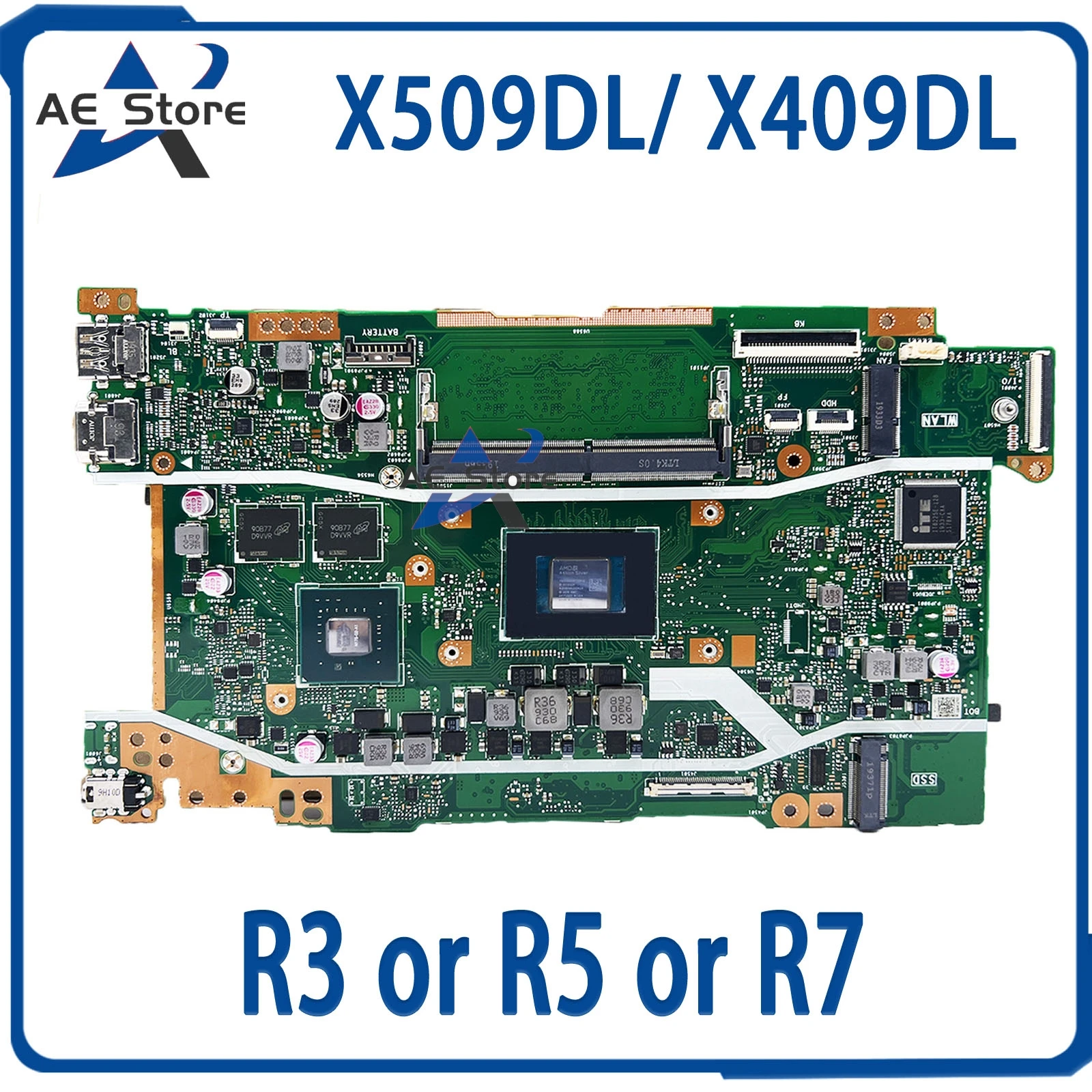 

X509DL Laptop Motherboard X509DL X509DJ P1510CDA X509DAP X409DL X409DA M409D M509D D409D D509D Y5200D FL8700DA X409DJ Mainboard