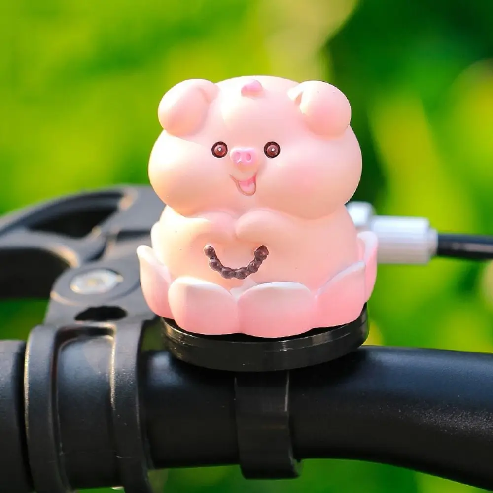 Kawaii Panda Bike Decor Good Luck Cartoon Electric Vehicle Ornaments Pig Bicycel Ornaments