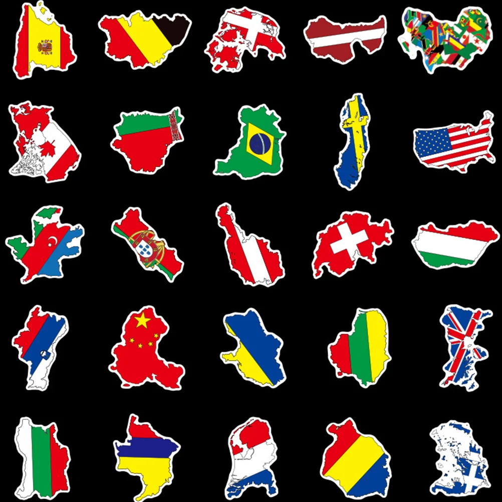 Imagem -05 - Bandeira Nacional Notebook Stickers Kit Papelaria Variada para Laptop Auto-adesivo 100 Pcs 2