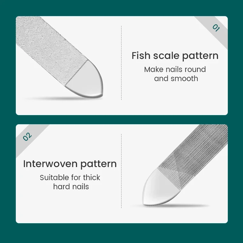 Double Sided Nail Files Stainless Steel Manicure Pedicure Grooming For Professional Finger Toe Nail Care Tools image 3