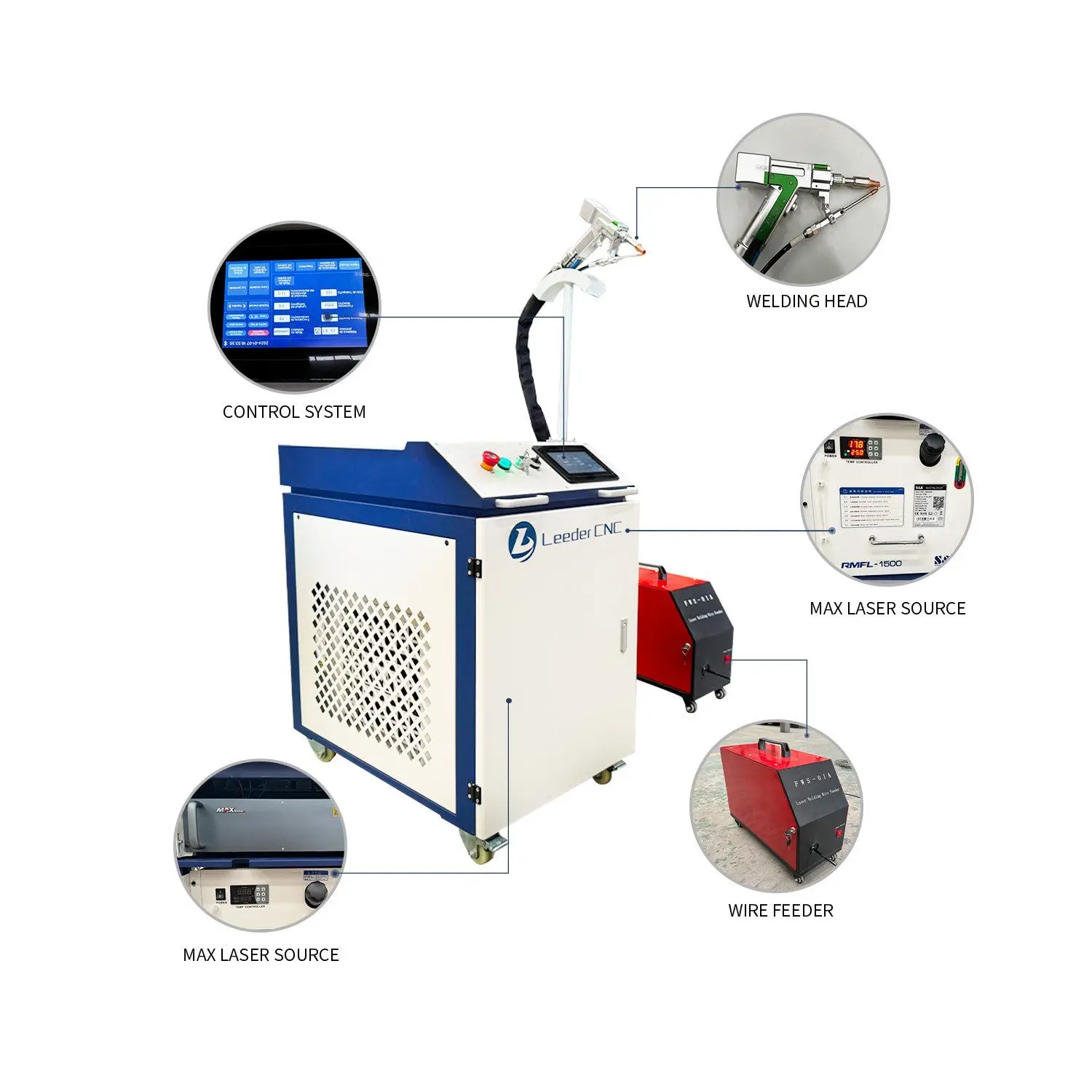 

3 in 1 Multifunction 1kw 1.5W 2kw Handheld Fiber Laser Welding Cutting Cleaning Machine 3000W CNC Laser Welders Machine