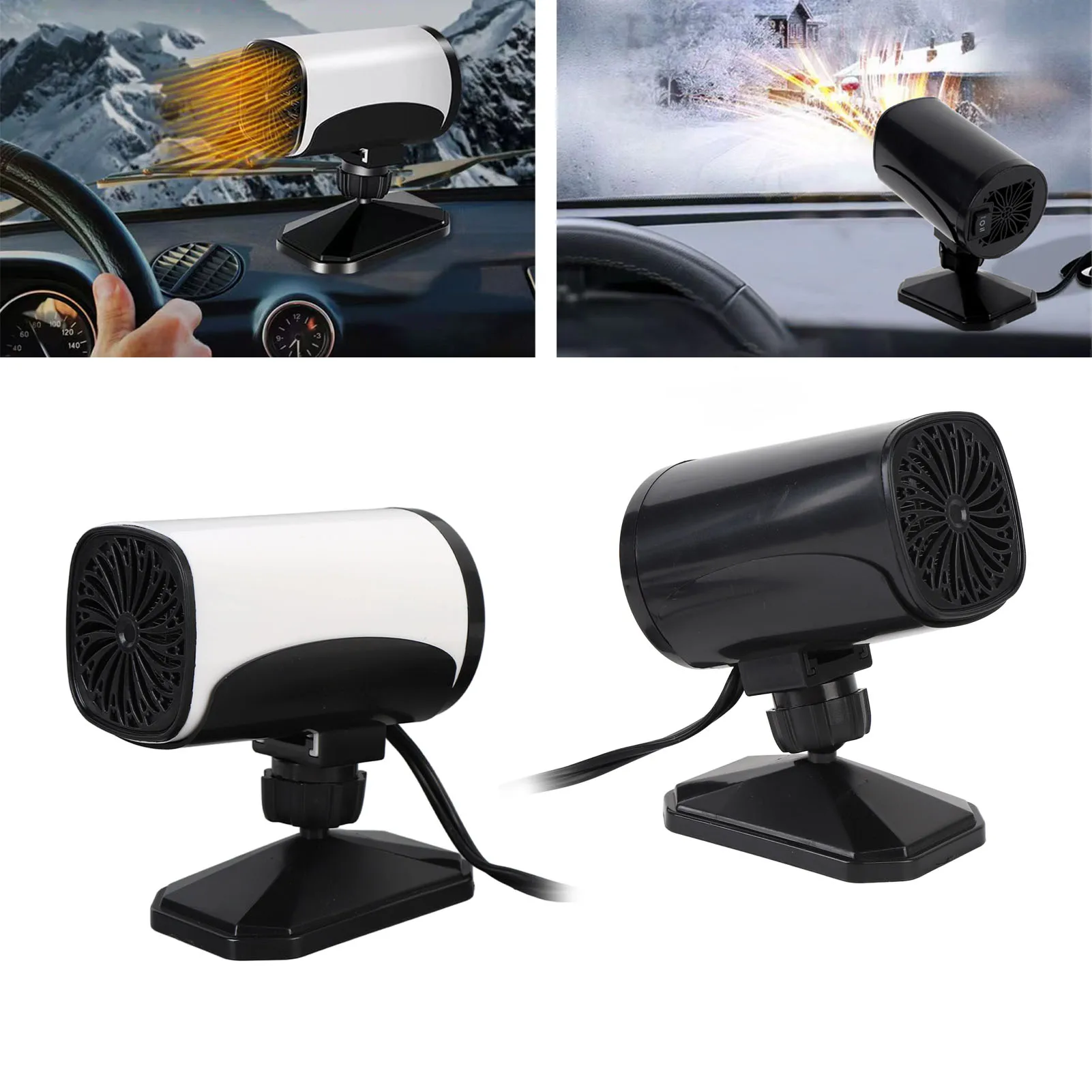 150W Car Heater 2 in 1 Cooling and Heating Compact Car Windshield Defroster Defogger