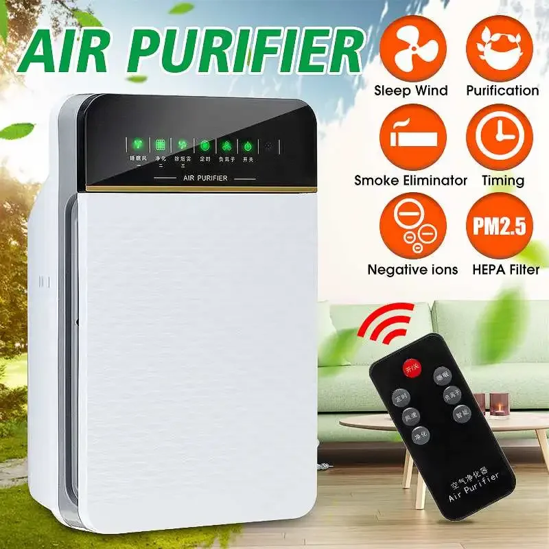 Air Purifier with HEPA Filter Ozone Generator Ionizer Deodorizer Remove Formaldehyde PM2.5 Home Air Cleaner