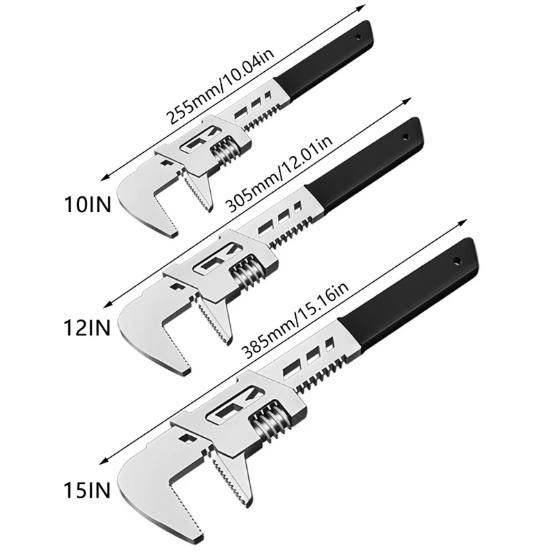 Wrench Spanner Set with Comfortable Grip Handle for Tight Space Home Maintenance