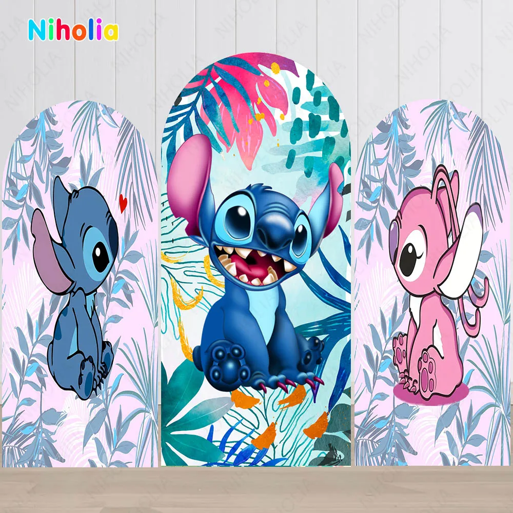 

Lilo & Stitch Arch Backdrop Disney Kids Boy Girl Birthday Party Photograph Background Wall Decoration Baby Shower Booth