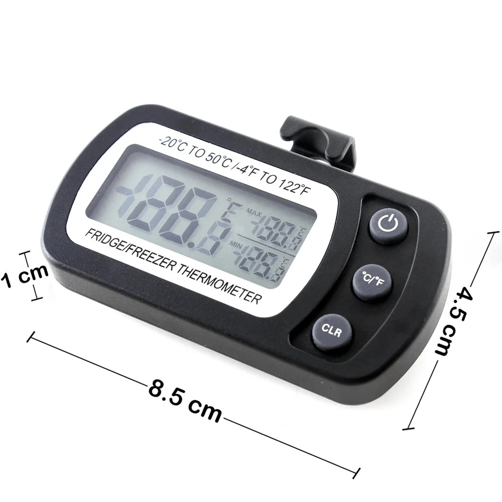 LCD Display Waterproof Refrigeration Hanging Refrigerator Freezer Thermometer Temperature Meter Fridge Kitchen Tool