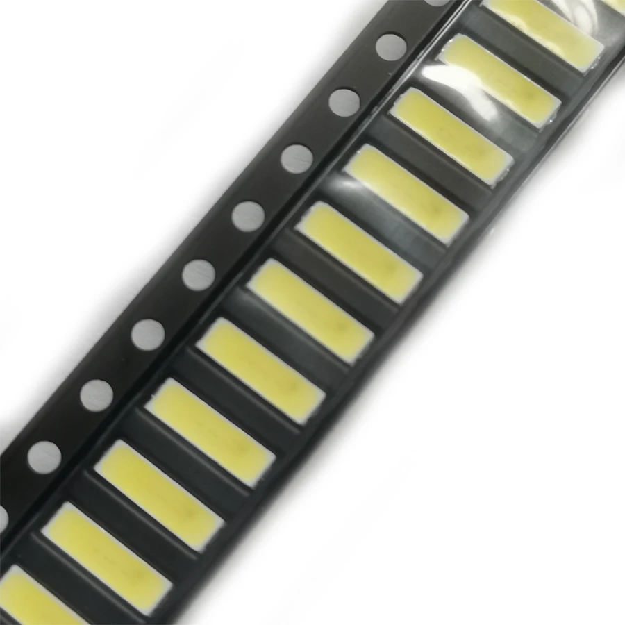 100PCS/Lot  SMD LED 7020 6V 1W 80LM Cool White For TV Backlight Application