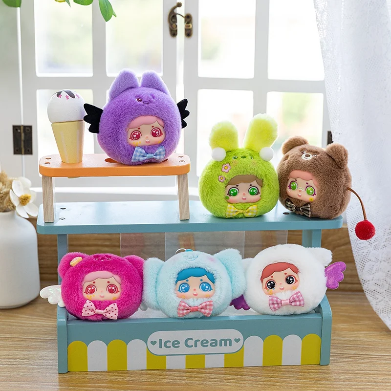 ตุ๊กตาสัตว์เล็กน่ารัก 8 ซม. วัสดุไวนิล ติดกระเป๋า พวงกุญแจ ของเล่นเทรนดี้ กล่องสุ่ม ของขวัญคริสต์มาสสุดน่ารัก