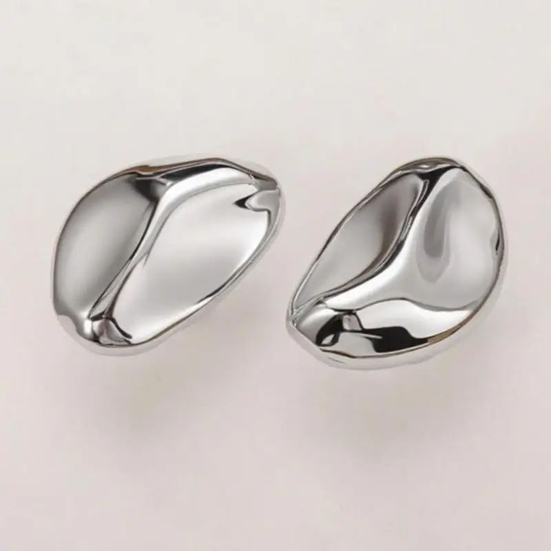 Zinc Alloy Simple Wardrobe Door Drawer Cabinet Bright Silver Handle New Chinese Furniture Single Hole Small Handle