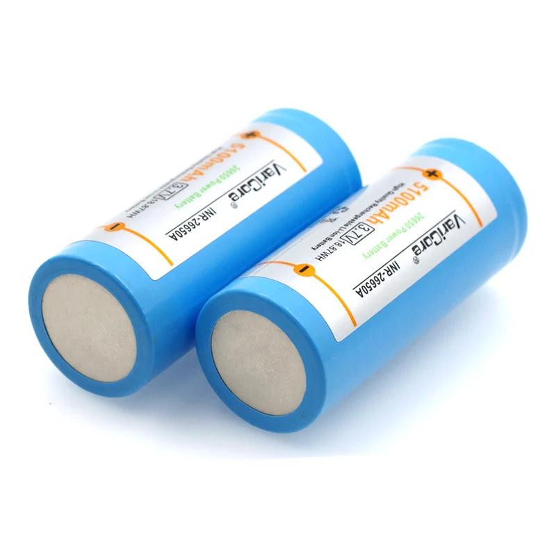 ใหม่ VariCore 26650A 5100mAh 26650 Li-Ion 3.7v สําหรับไฟฉาย 20A 3.6V แบตเตอรี่