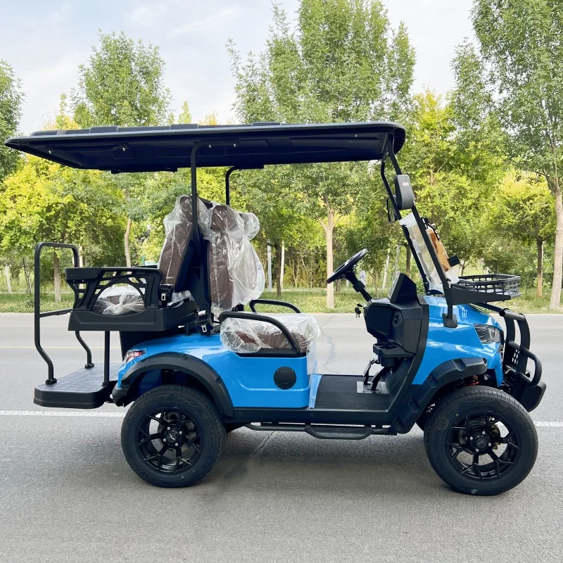 

Best Selling New Energy 2-8 Seats 72v 4kw 5kw Li-ion Battery Electric Lift Off Road Golf Cart 4 Wheels Club Car