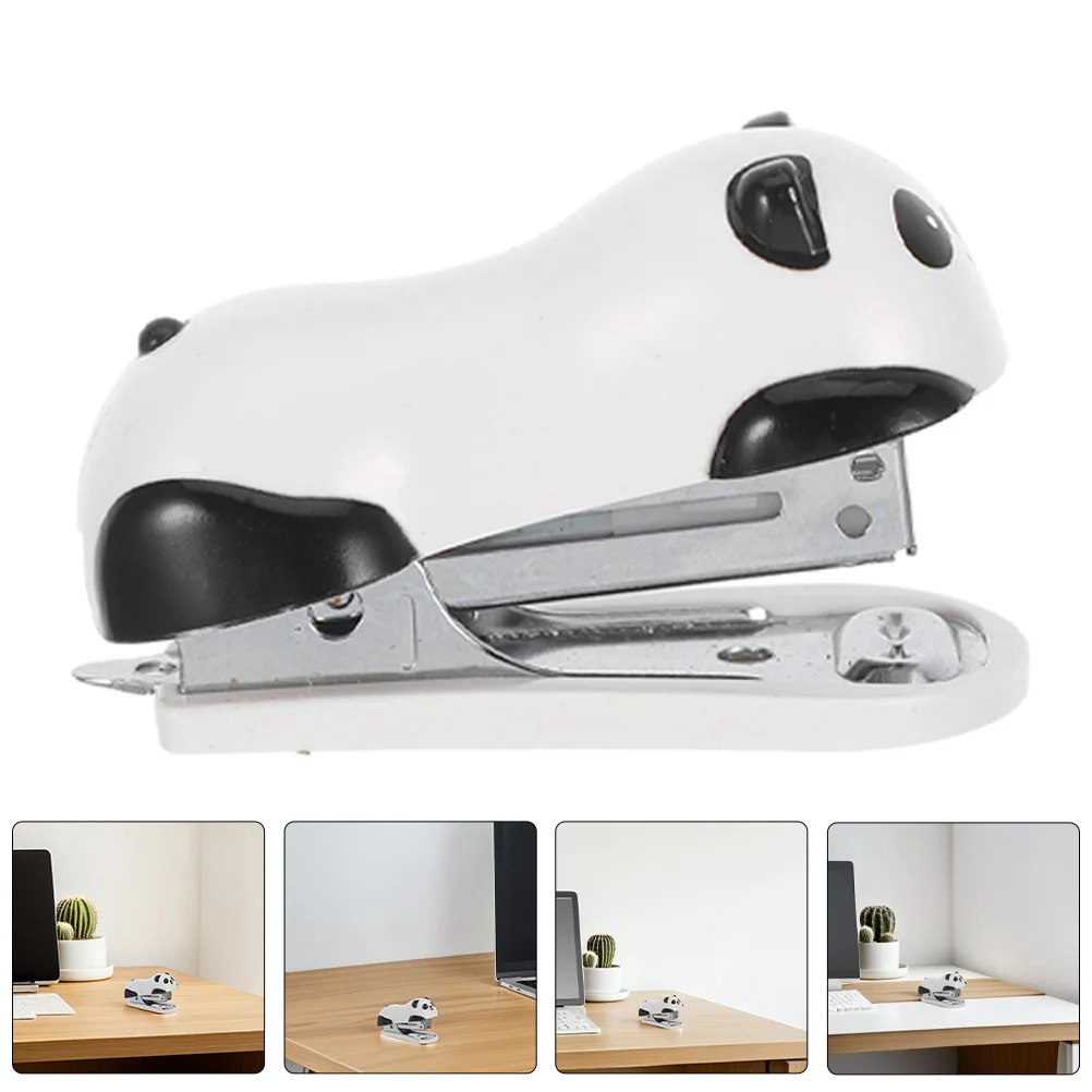 

3 Pcs Stapler Mini Cartoon Animal Shaped Desk Kids for Girls Compact Hand Manual Staplers Desktop Cute