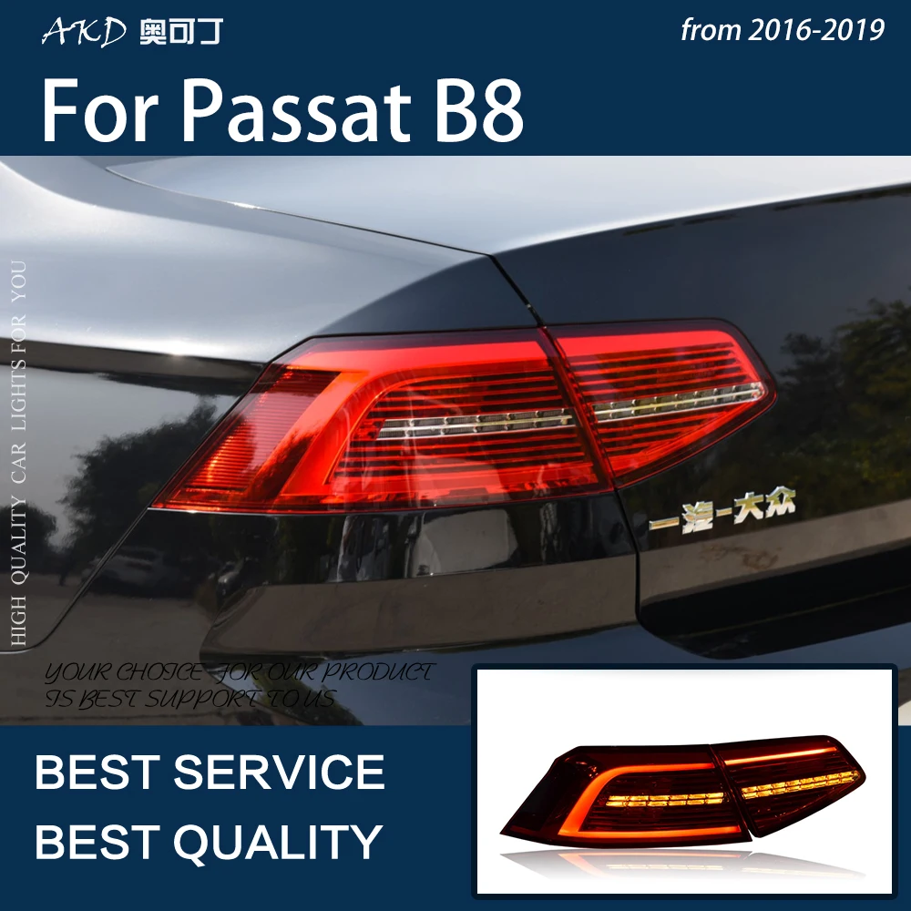 

Автомобильные фары для Passat B8, версия для ЕС 2016-2019, обновленная модель Magotan, AKD, оригинальный дизайн, лампа, аксессуары для сборки задних фар