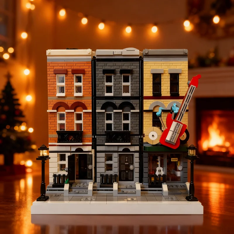 

4147pcs MOC Grimmauld Guitar Shop Townhomes Modular Streetscape Model Building Blocks Creative DIY Gift Display Decor Assemble