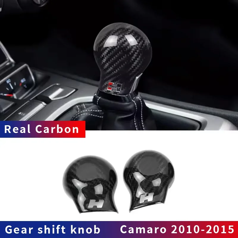 

Для Chevrolet Camaro настоящая сухая ручка переключения передач из углеродного волокна, наклейки, модификация ручной ручки переключения передач, дизайн 2010-2015