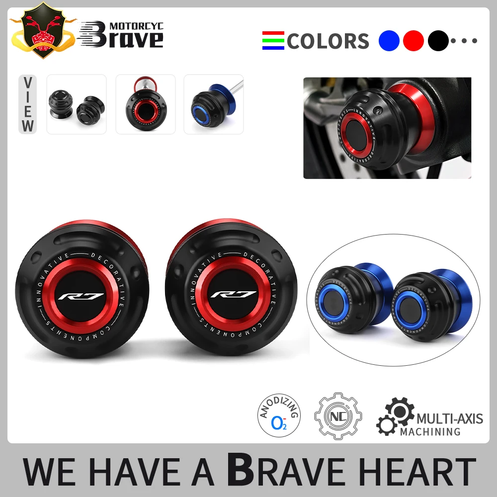 

Motorcycle Front/Rear Wheel Protector Axle Fork Crash Protect Slider For Yamaha YZF-R7 yzf-r7 R7 2022 2023 2024 2025