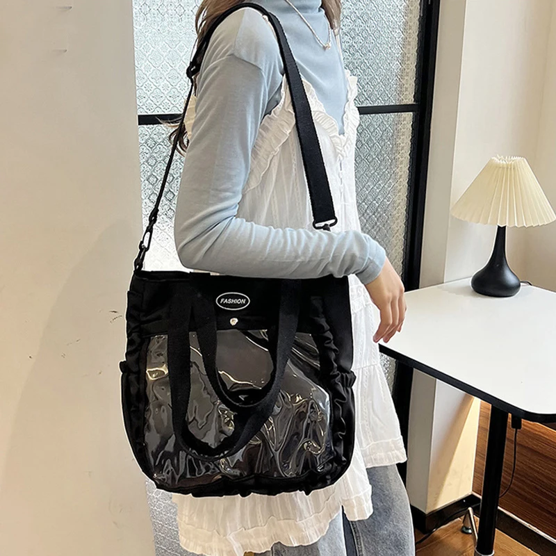 Japanese Collage Style Crossbody Bags For Women Transparent Itabag Small Ita Bag For Doll Badges Display Plate Shoulder Bag Girl