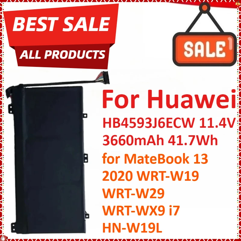 

HB4593J6ECW 11.4V 3660mAh 41.7Wh Laptop Battery For Huawei MateBook 13 2020 WRT-W19 WRT-W29 WRT-WX9 i7 HN-W19L High Quality