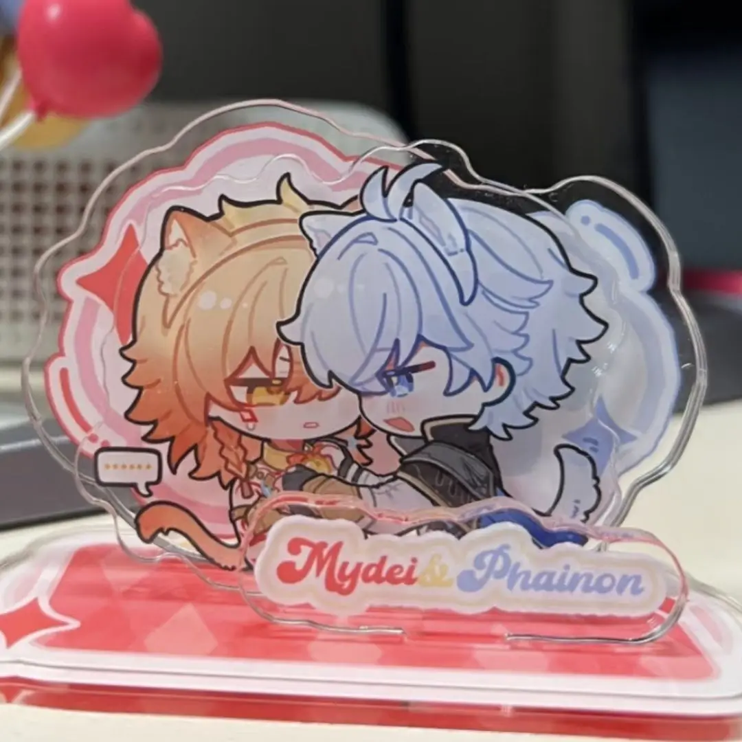 New Honkai: Star Rail Anime Phainon Mydeimos AcrylicTwo People Anime Acrylic Stand Model Plate Desk Decor Standing Sign
