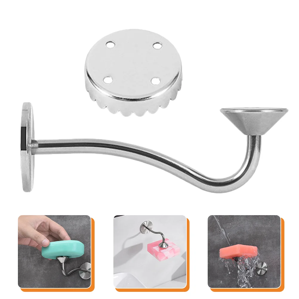 Stainless Steel Soap Holder Kitchen Earring Support Dispenser Magnetic Wall Stand With suction cup Dish