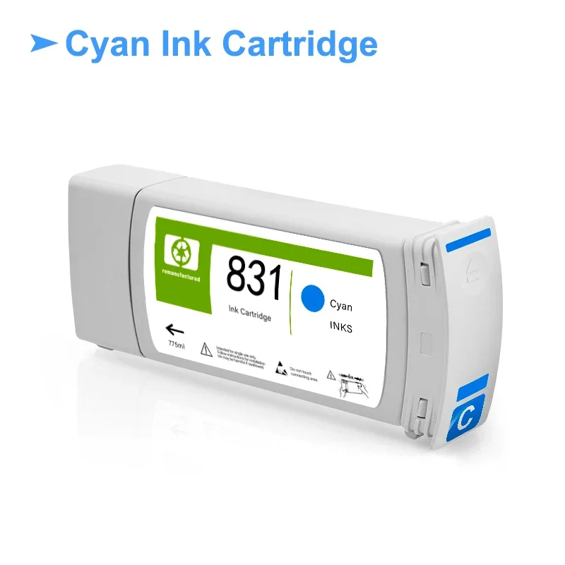 Cartouche d\'encre avec latex pour imprimante HP, 831, 110, 115, 310, 315, 330, 335, 360, 365, 370, 560, 570, L360, L365, L330, 775ml