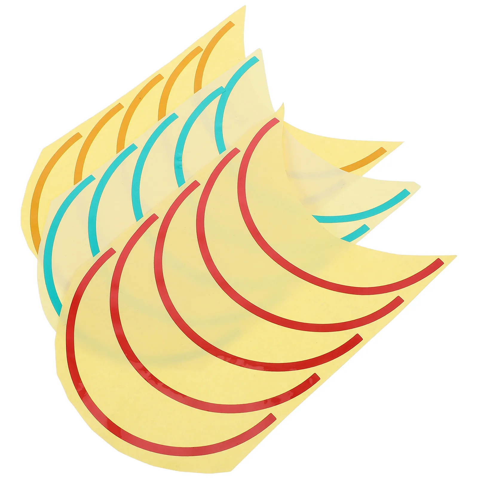 

3Pcs Pressure Gauge Labels PVC Material Color Coded Red Yellow Green Pressure Range Arc Indication Stickers for Automotive