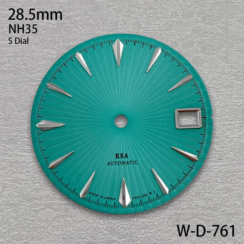 28.5mm S Logo Cocktail Dial Suitable For NH35 Japan Movement Vertical Stripe High Quality Dial Watch Modification Accessories