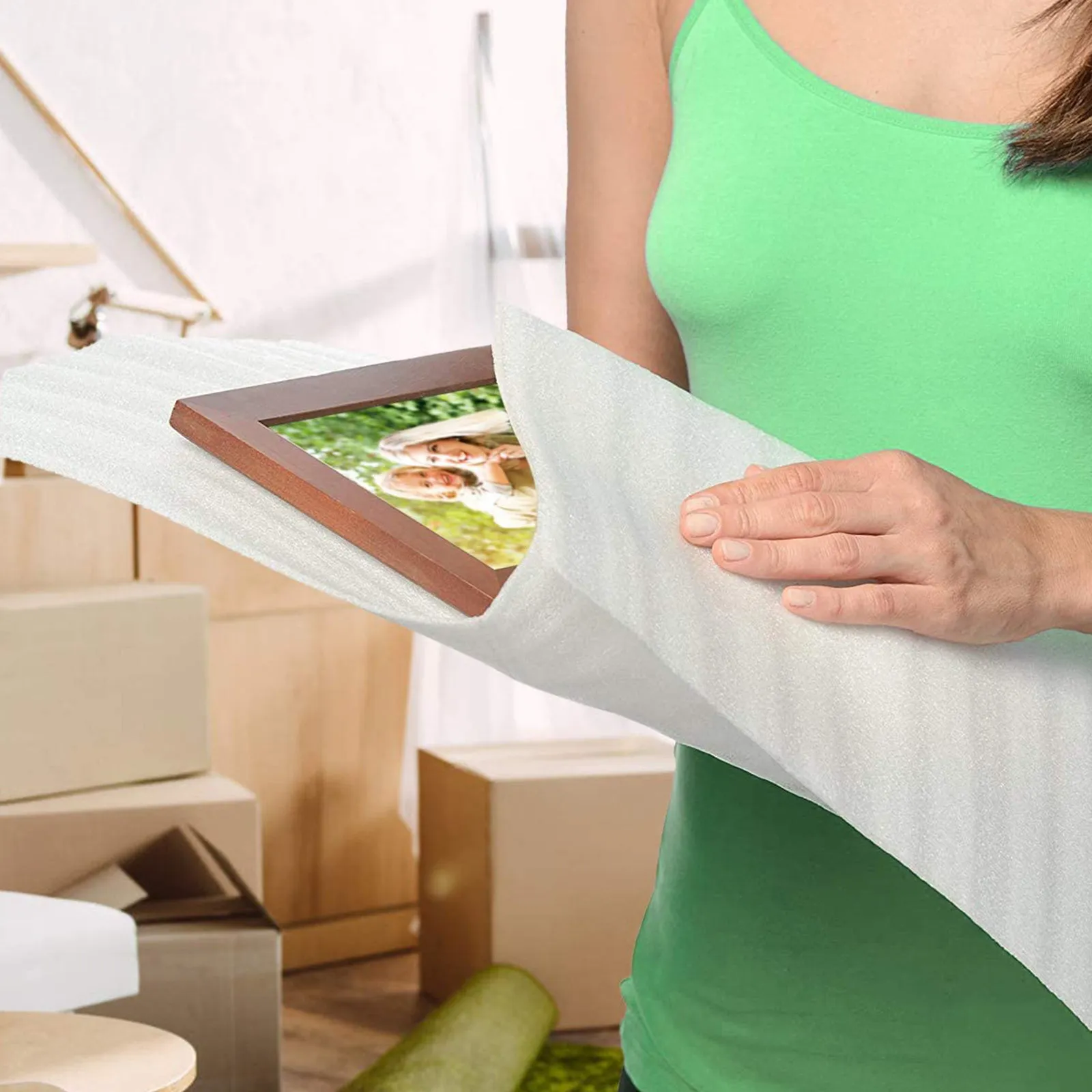 

100Pcs 25x30cm Pre-Cut Epe Foam Cushioning Sheets Protective Reusable Lightweight Packing Wraps for Fragile Items Shipping