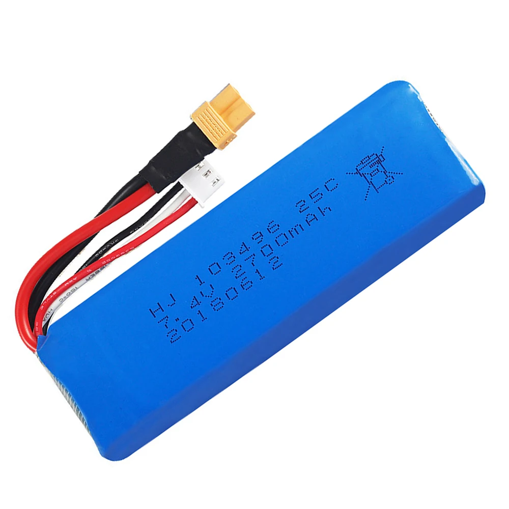 5PCS 7.4V 2700mAh Lipo Batteria per MJX Bugs 3 B3 RC Quadcopter Pezzi di Ricambio 7.4V 2S Ricaricabile ad alta capacità RC giocattoli Batteria