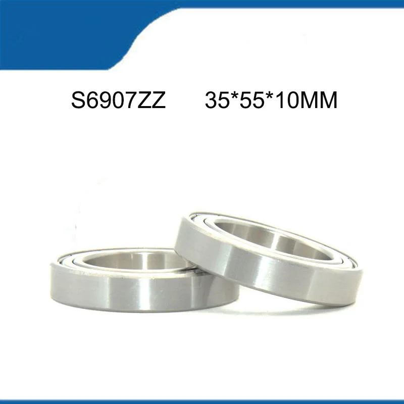 

S6907ZZ (35*55*10 MM) 2PCS Sell Hot High Quality Corrosion Resist Stainless Sealed Deep Groove Ball Bearing Shaft (ABEC-5)