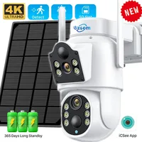 Cámara solar 4K con doble lente