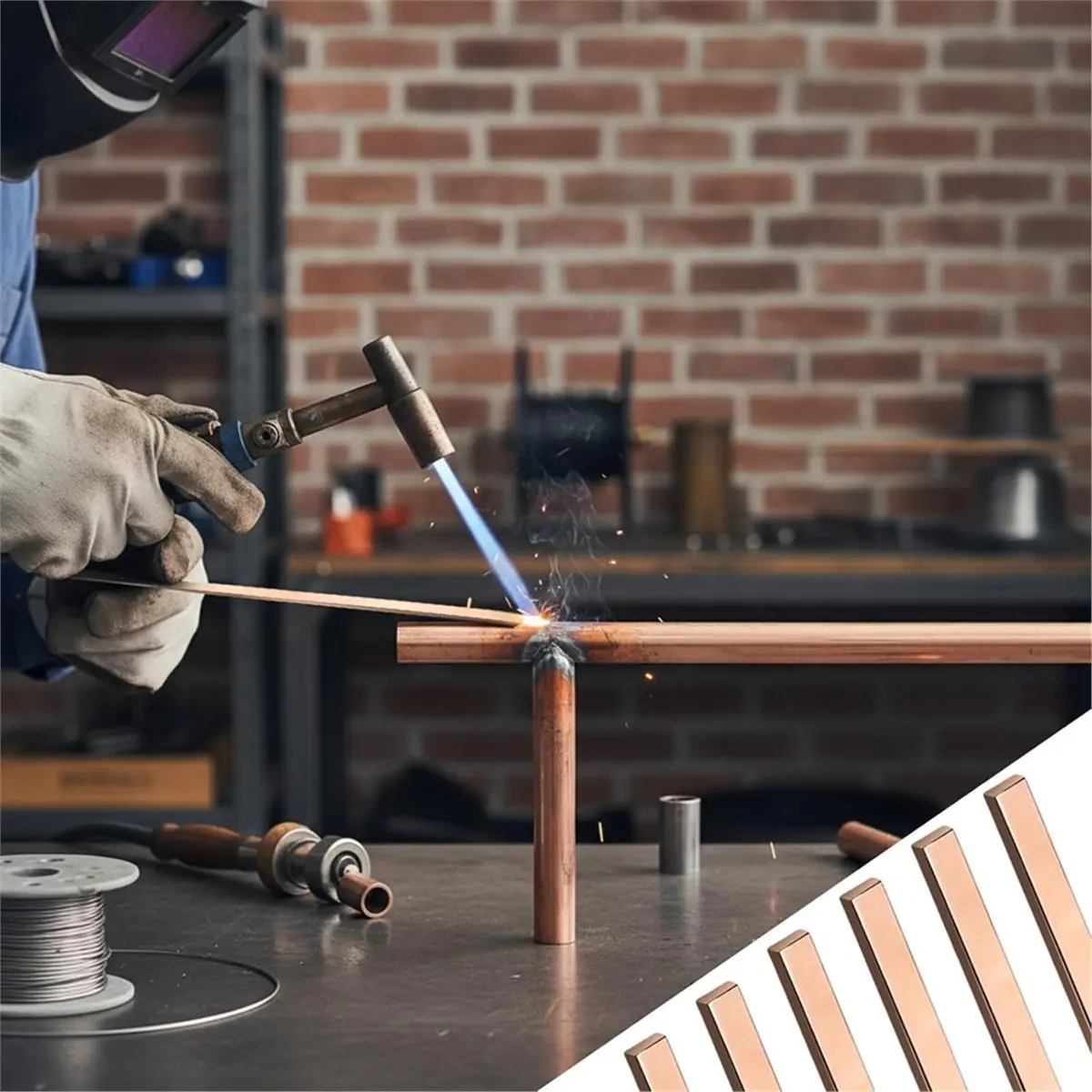 

20 прутков для пайки, фосфористо-медный припой, плоские сварочные прутки для промышленного применения в системах кондиционирования, холодильных установках и холодильных камерах