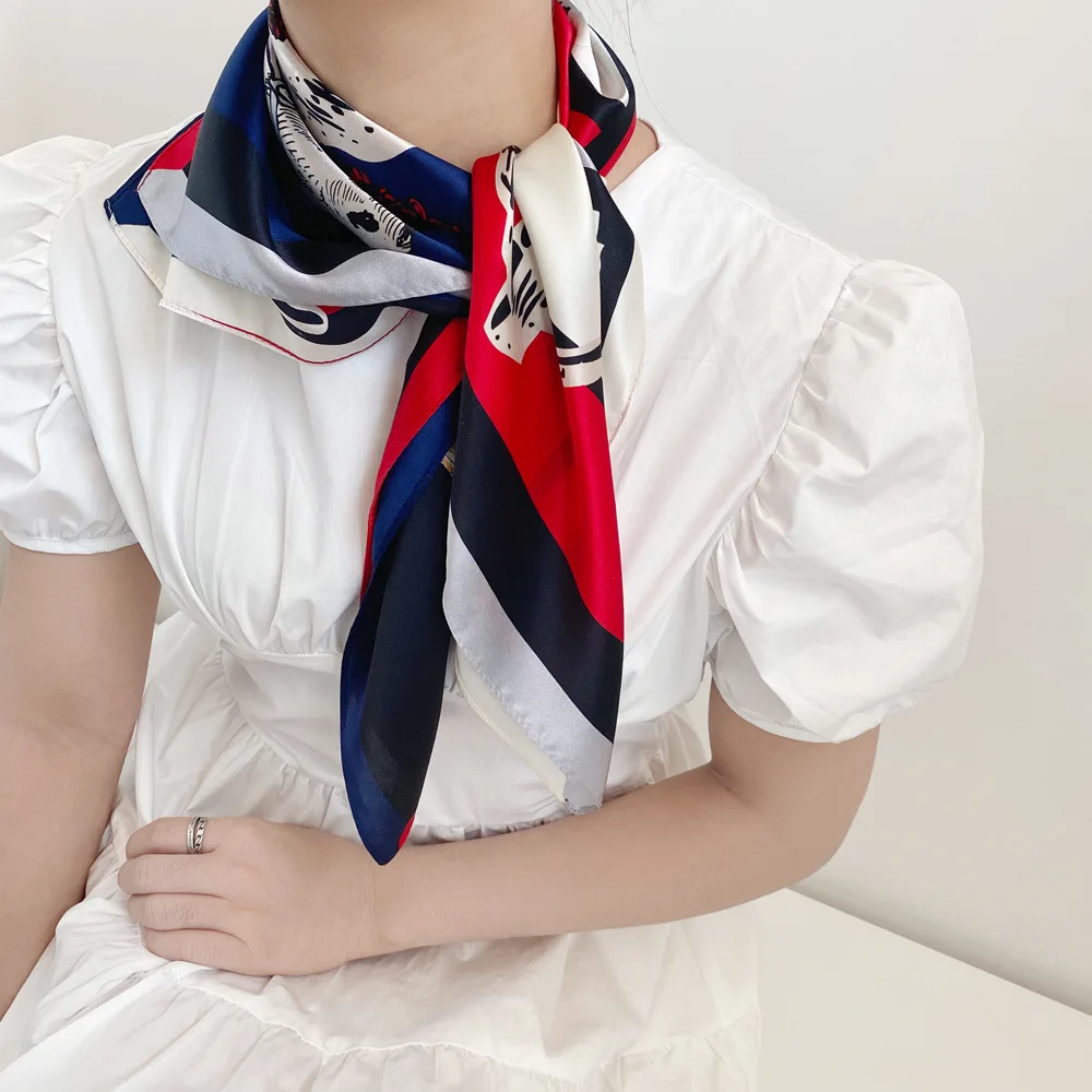 

65 см хиджаб с растительным принтом, квадратный шарф из 100% тутового шелка, платки на голову для женщин, роскошный модный и универсальный хиджаб на шею