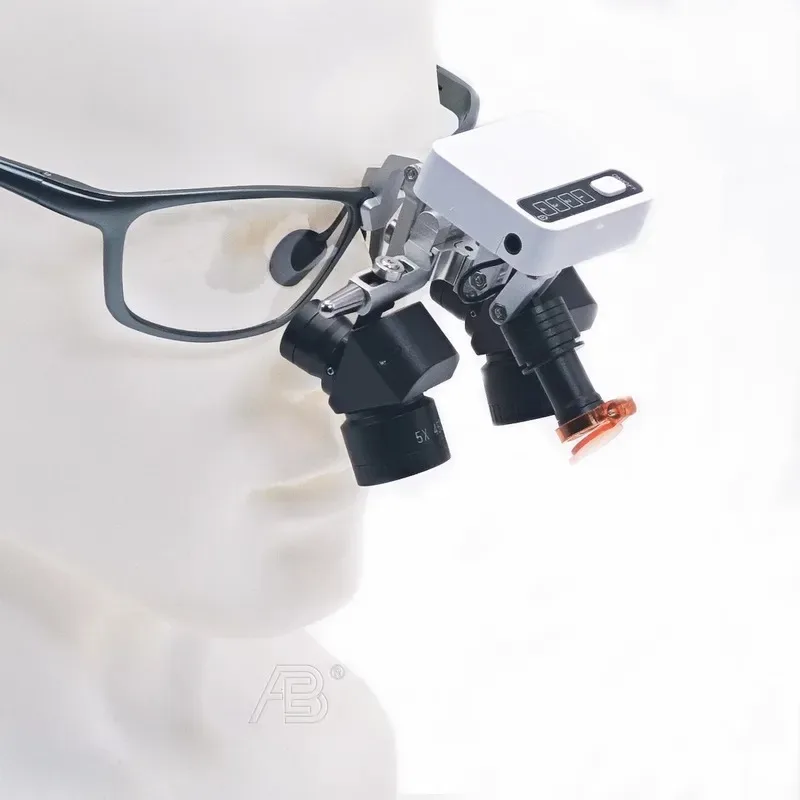 Hot Sale 5x Ergonomic Loupes with 5W Electric Wireless Headlight LED Light 350-450mm Working Distance