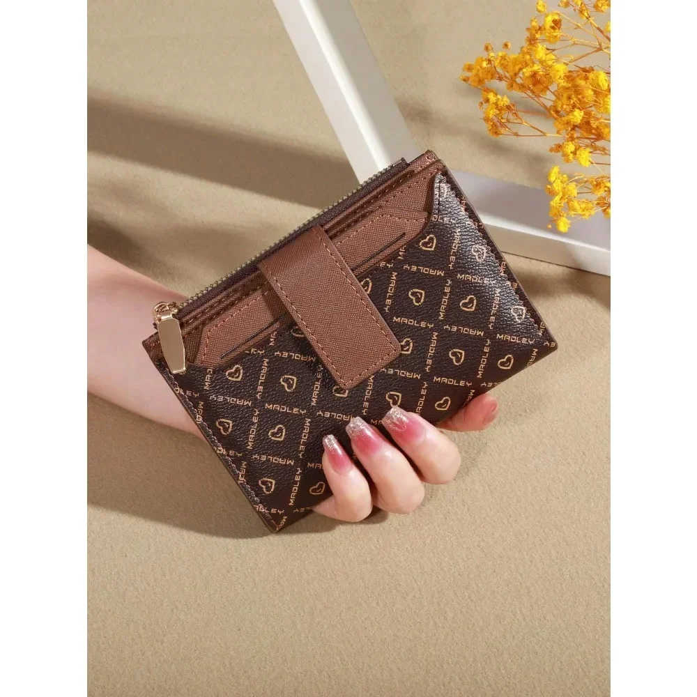 

Vintage Solid Color Short Wallet Portable Bifold Coin Purse Women's Credit Card Holder Wallet Purse Wallet Mini Wallet Small Wal