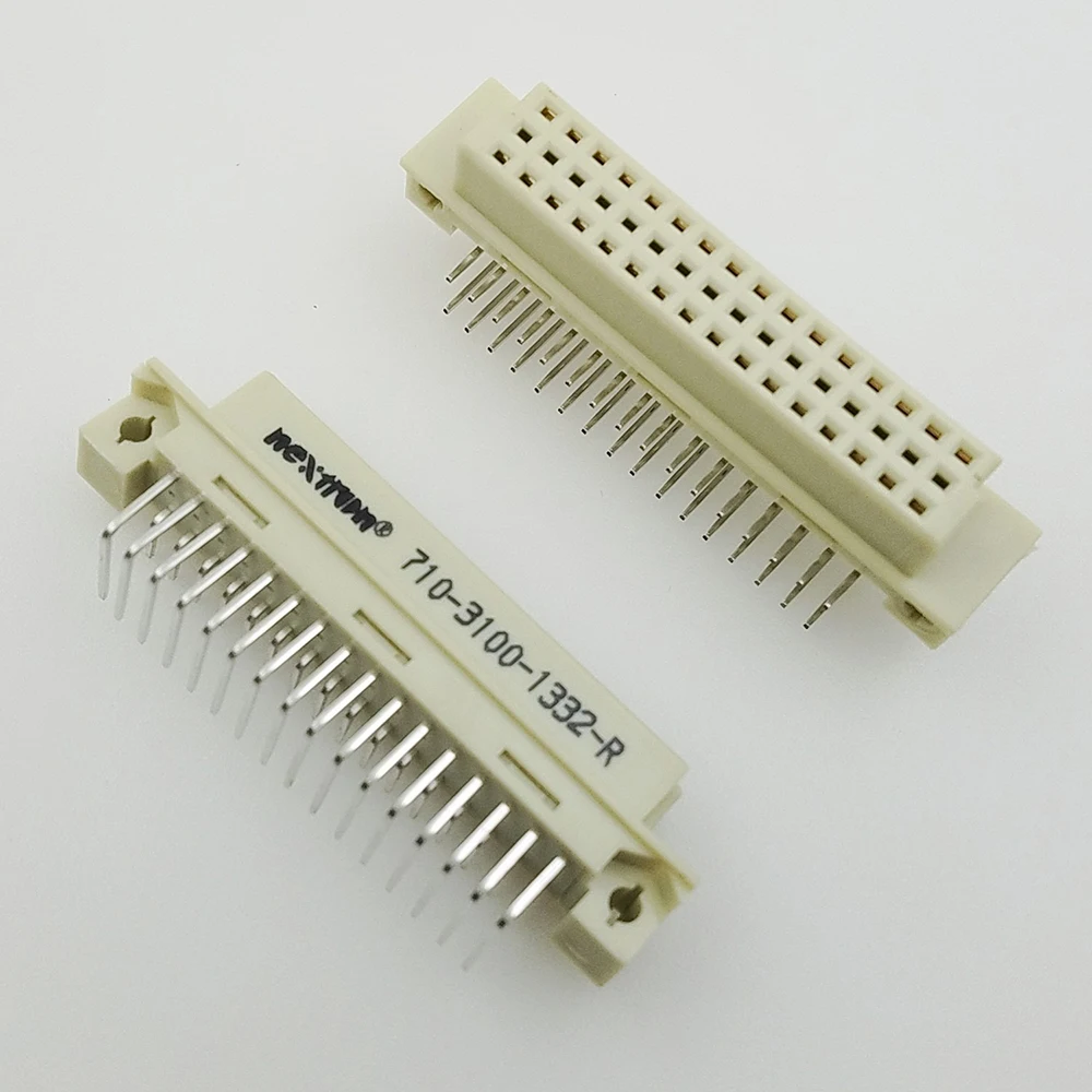 10Pcs 332 2*16P 2Row16Pin DIN41612 Series DIN CONNECTOR 32PIN FEMALE RIGHT ANGLE PINS EUROPEAN SOCKET YANNIU