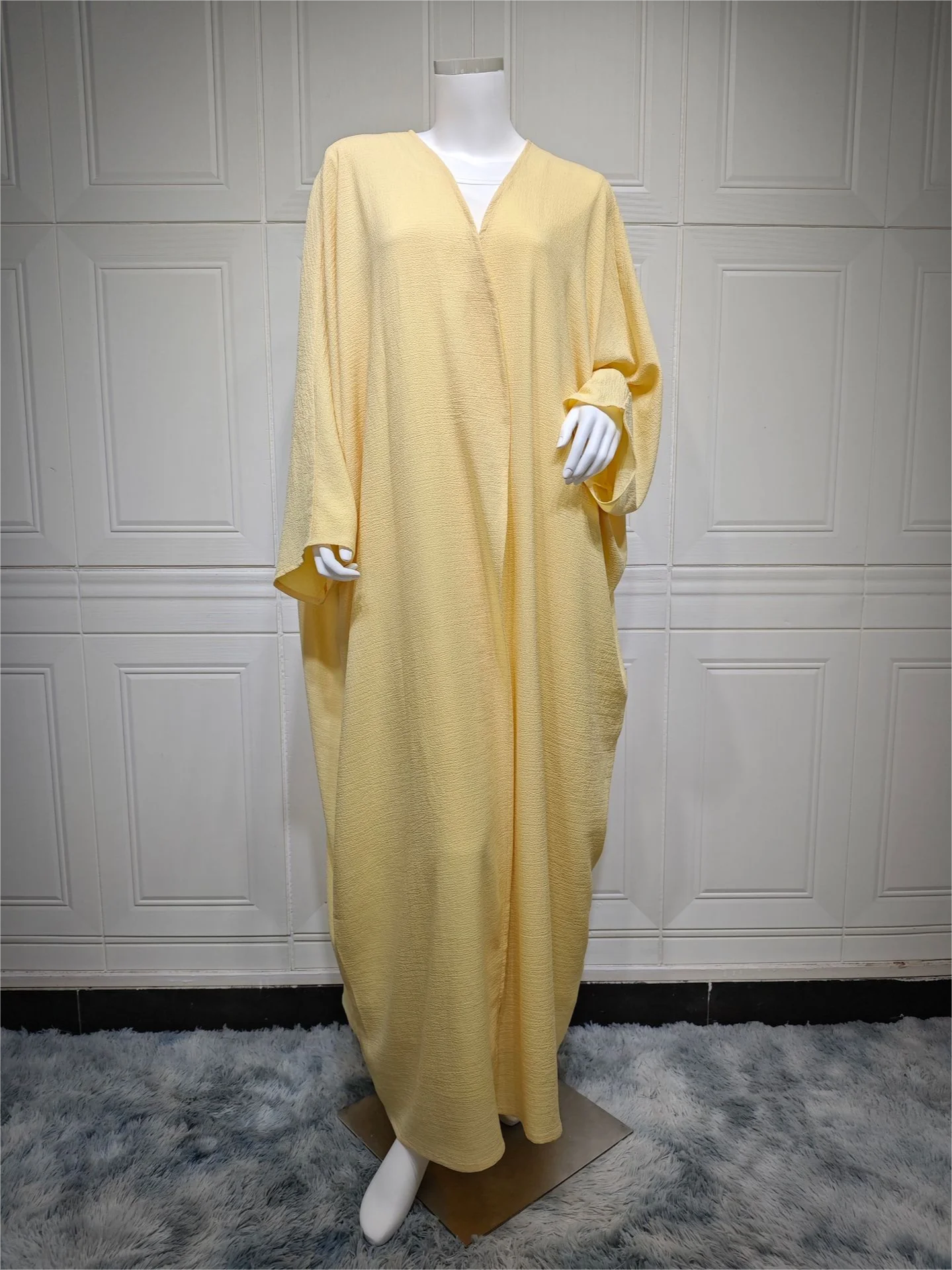 Eid Muslim Abaya for Women Bat Sleeve Cardigan Dresses Jalabiya Modest Arab Long Robe Ramadan Dubai Abayas Kaftan Saudi Vestidos