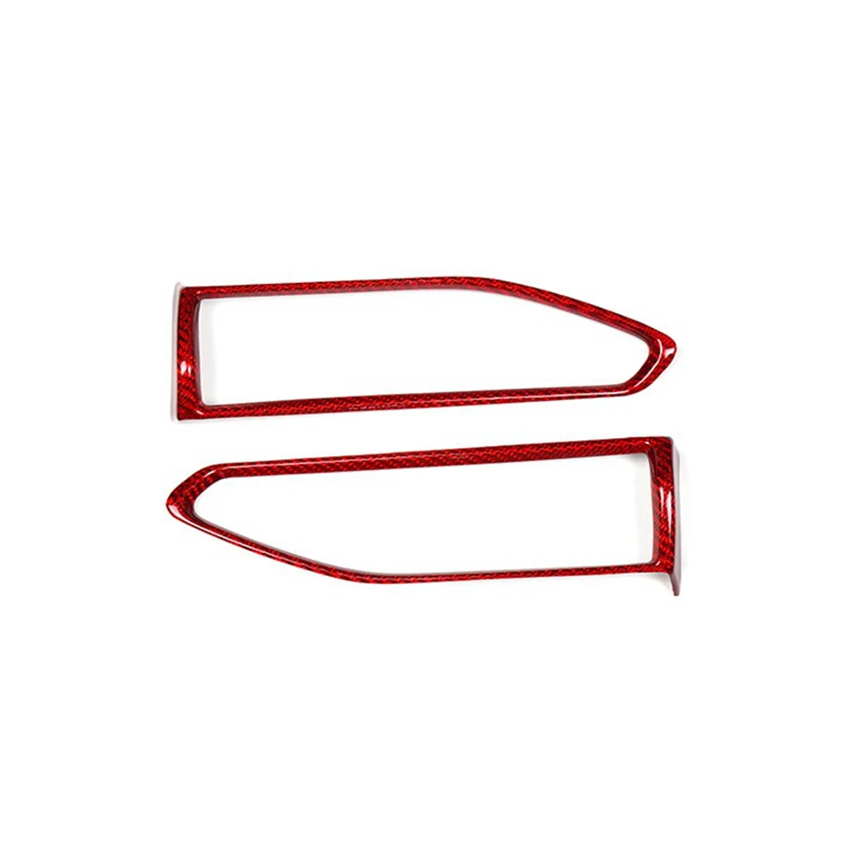 Real Hard Carbon Fiber Sticker for / 2022 2023 Car Side Air Outlet Trim (Red)