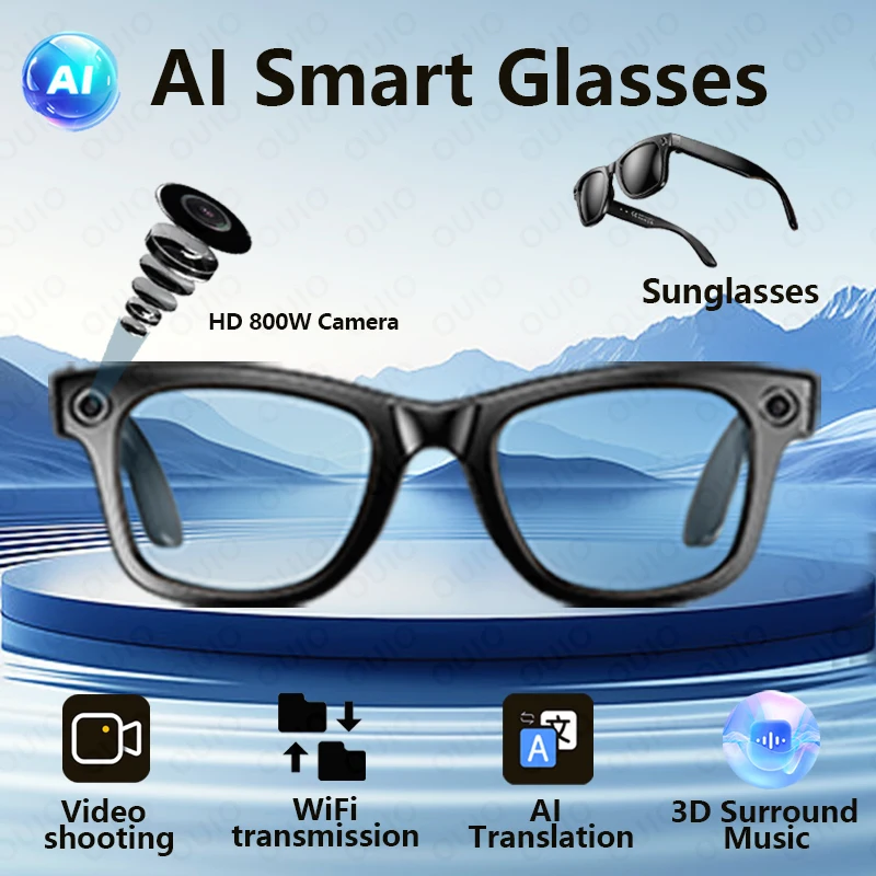 

Take Photos Smartglasses Video Shooting WiFi Transmission Memory 32MP Bluetooth Call IP68 Waterproof HD 800W Camera Smartglasses