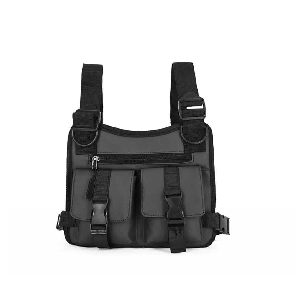 

Multi-pockets Running Vest Backpacks Unisex Phone Storage Chest Bag Adjustable Portable Waistcoat Bags Phone Storage