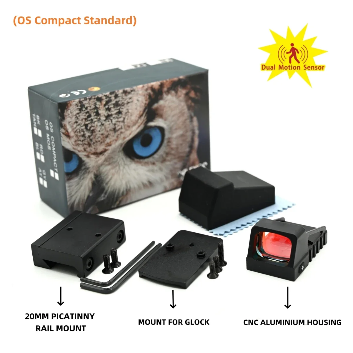 

Тактический прицел 1x23 с красной точкой для прицелов Gl*ck Reflex MOS 4 MOA, компактный прицел с красной точкой, интенсивность Parallex, бесплатно